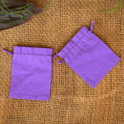 Purple Drawstring Pouches Gift Wedding Party Favor Bags - CraftJaipur